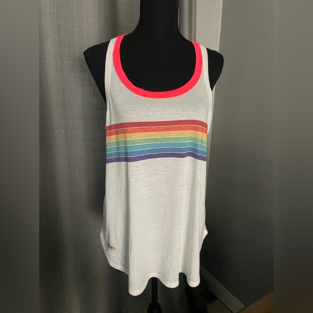 Revel Rainbow Tank Top size large